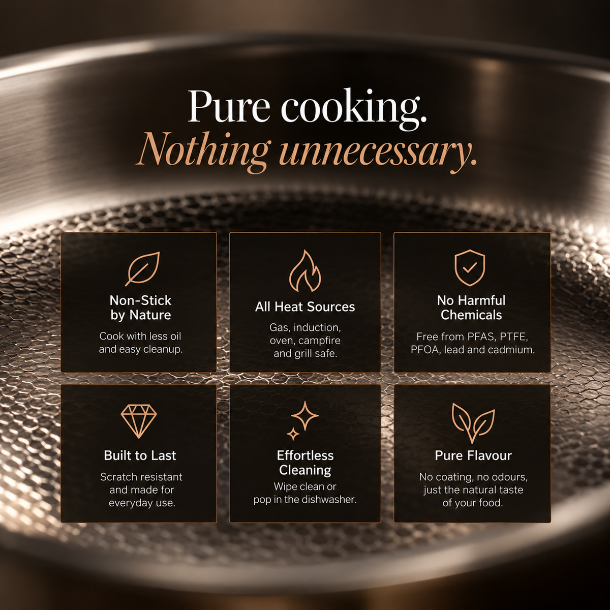 Titan Craft - Hammered Titanium Pan