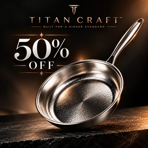 Titan Craft - Hammered Titanium Pan